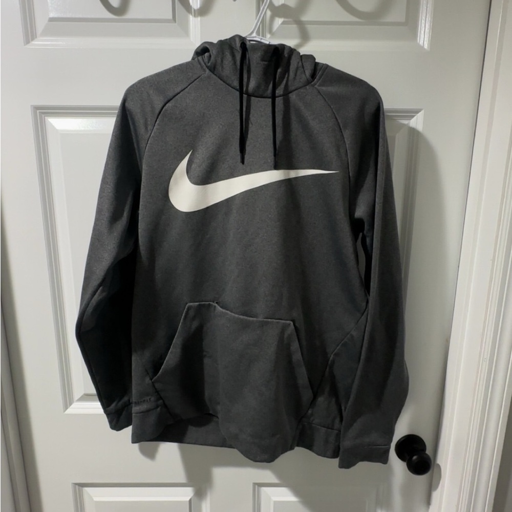 Nike Charcoal Hoodie with White Logo